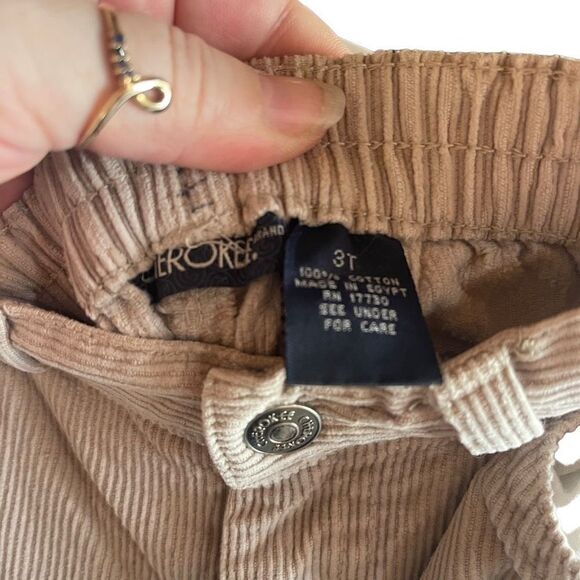 Cherokee boys 3T tan khakis pants elastic back waist EUC cargo - Picture 5 of 9